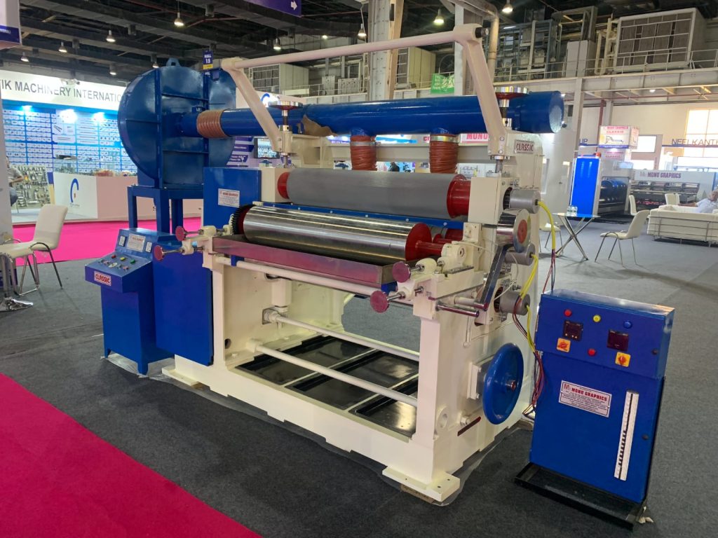 corrugation machine , finger less corrugation machine